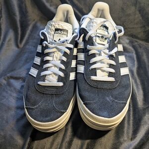 Adidas Gaselle Platform Black and White Sneakers